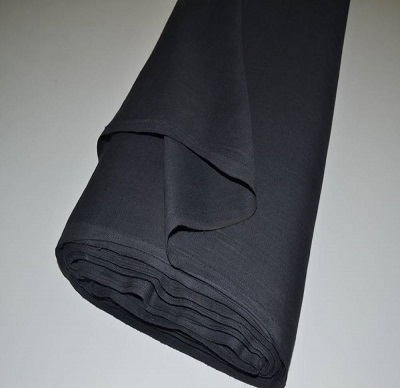 Бязь гладкокрашенная 150 см Черный 26Вч - 0