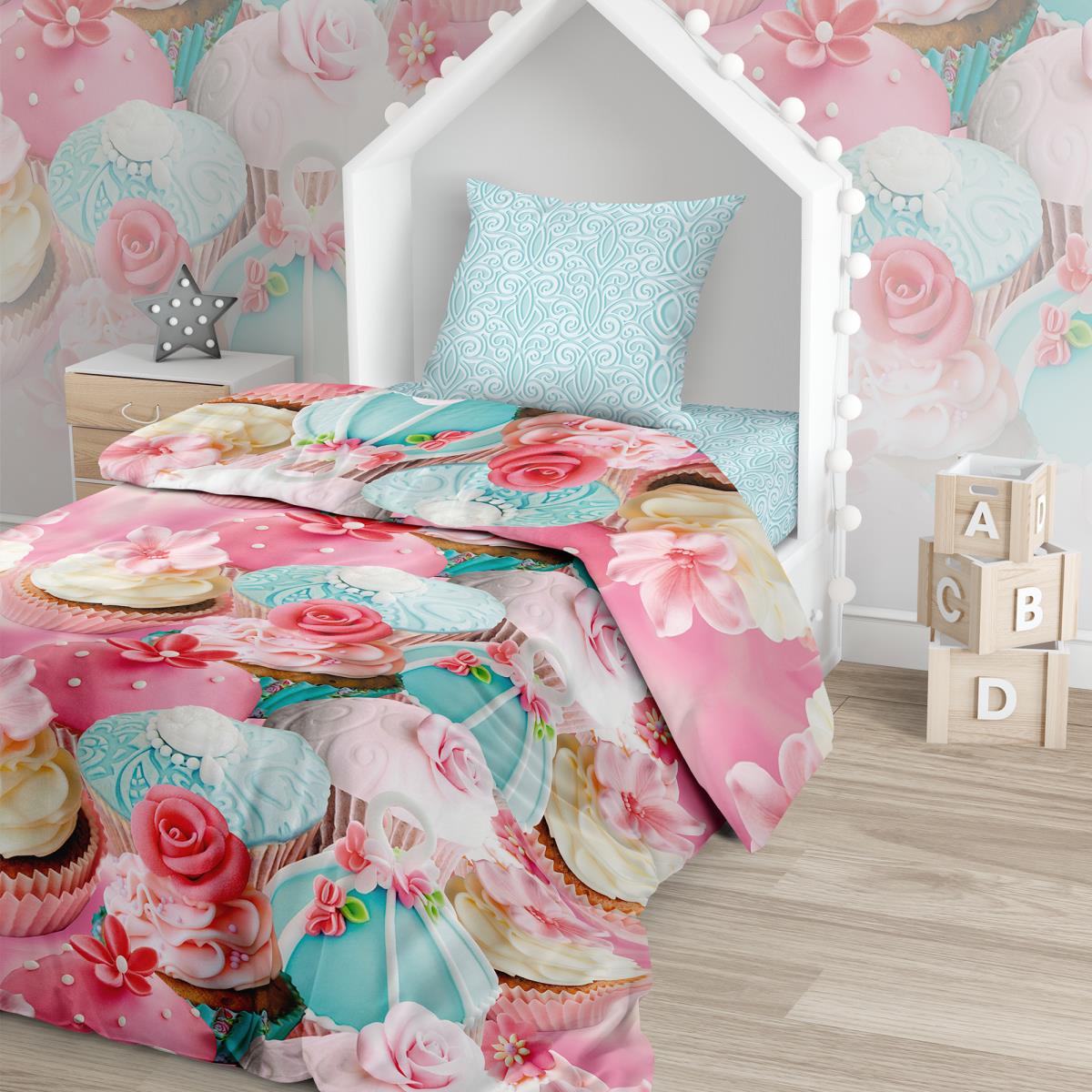 КПБ бязь Juno рис.8669-1/8670-1 Капкейк - 0