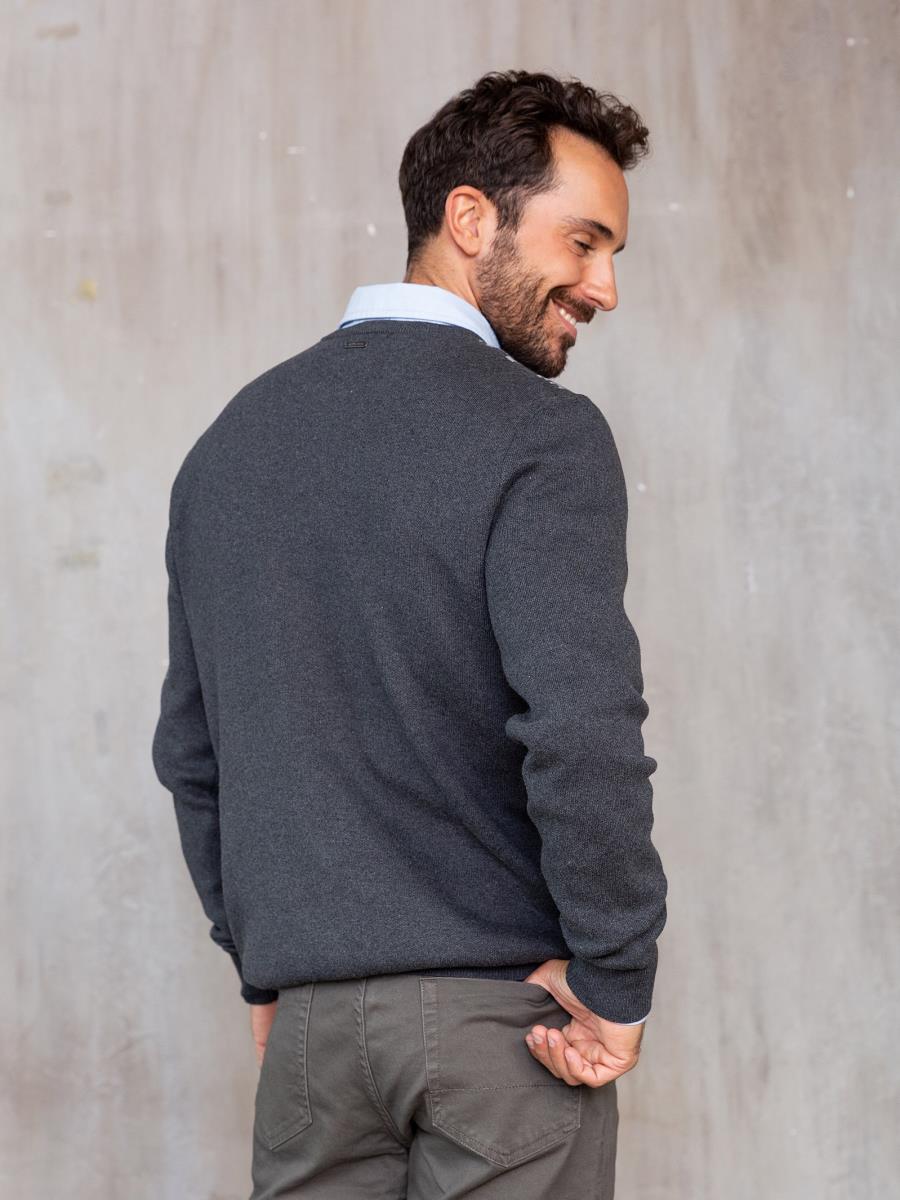 Джемпер муж BeGood AW22MK286 темно-серый меланж - 3