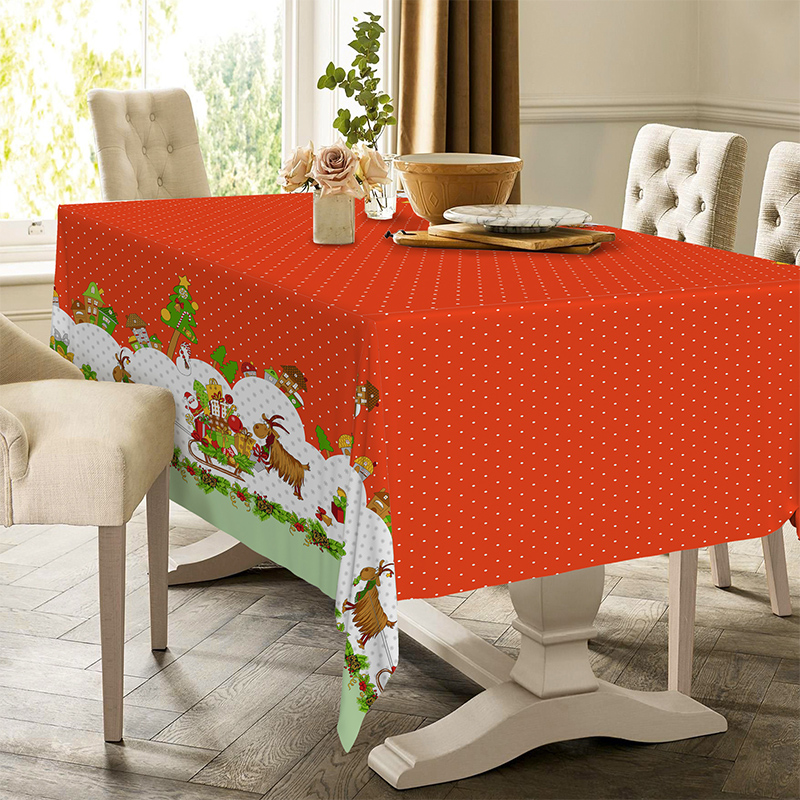 Рогожка 150 см наб рис.30179-1 Новогоднее путешествие - 1