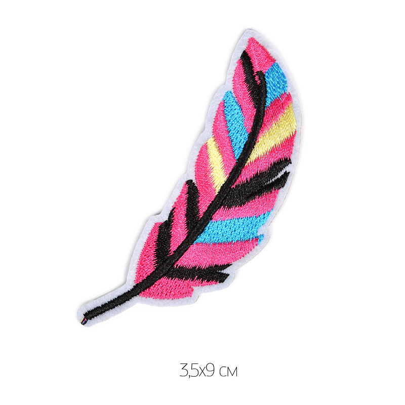 Термоаппликации вышитые арт.TBY-2247 Перо 3,5х9см - 0
