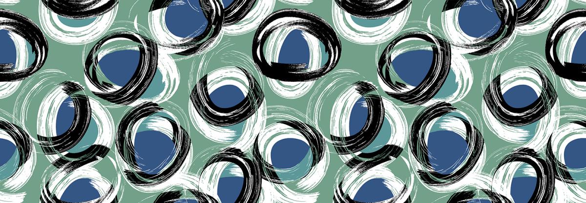 Рогожка 150 см наб рис.29239-1 Черничное мохито - 0