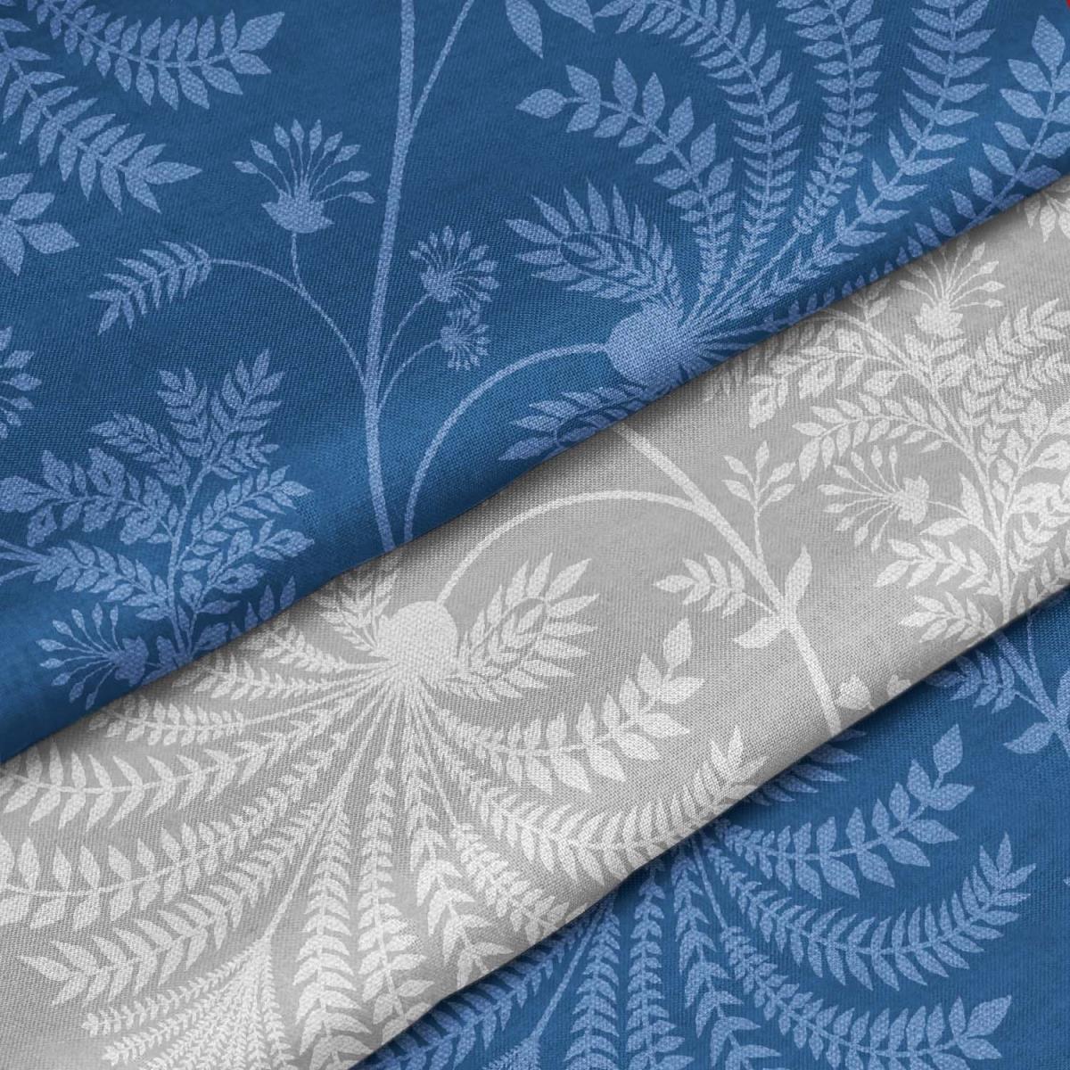 КПБ сатин Fine Line рис.50366-1/50366-2 Королевский синий - 2