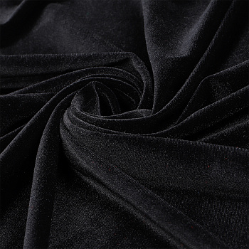 Ткань Бархат черный, шир.150см. - 0