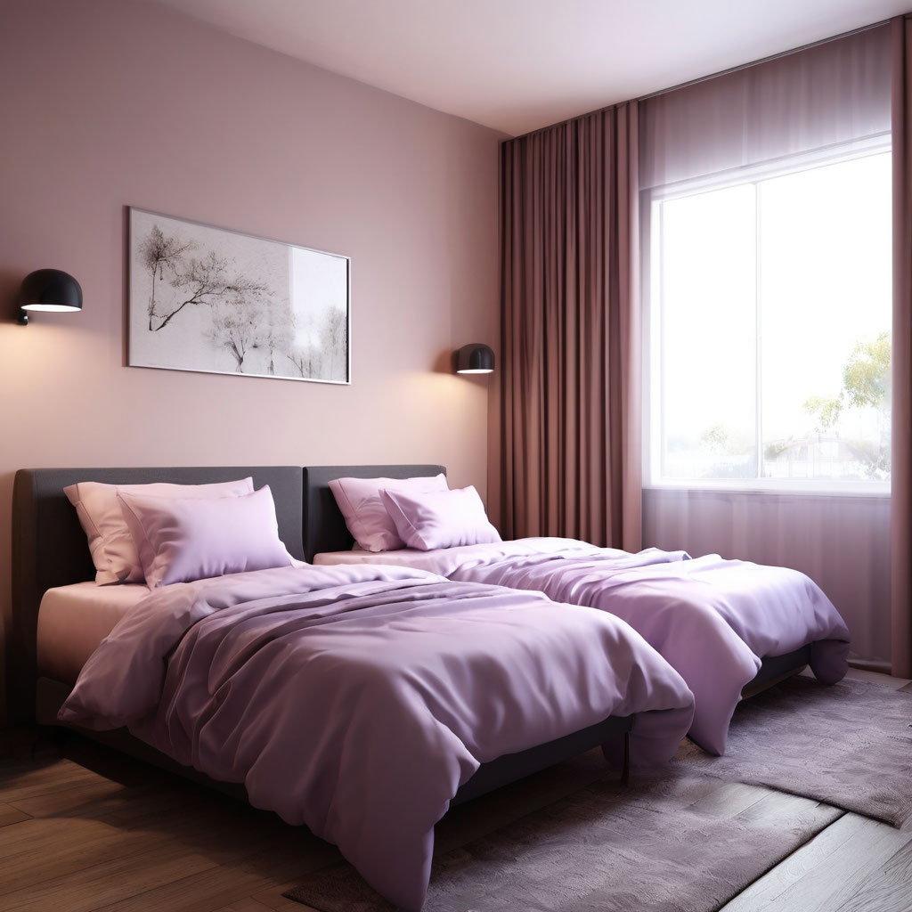 КПБ сатин (50х70-2 шт) светло-сиреневый - 0