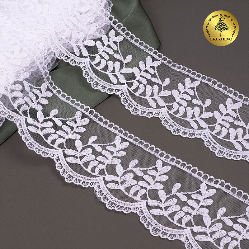 Кружево на сетке 85 мм арт.TBY.40474 цв.в ассортименте (13,71м) - 0