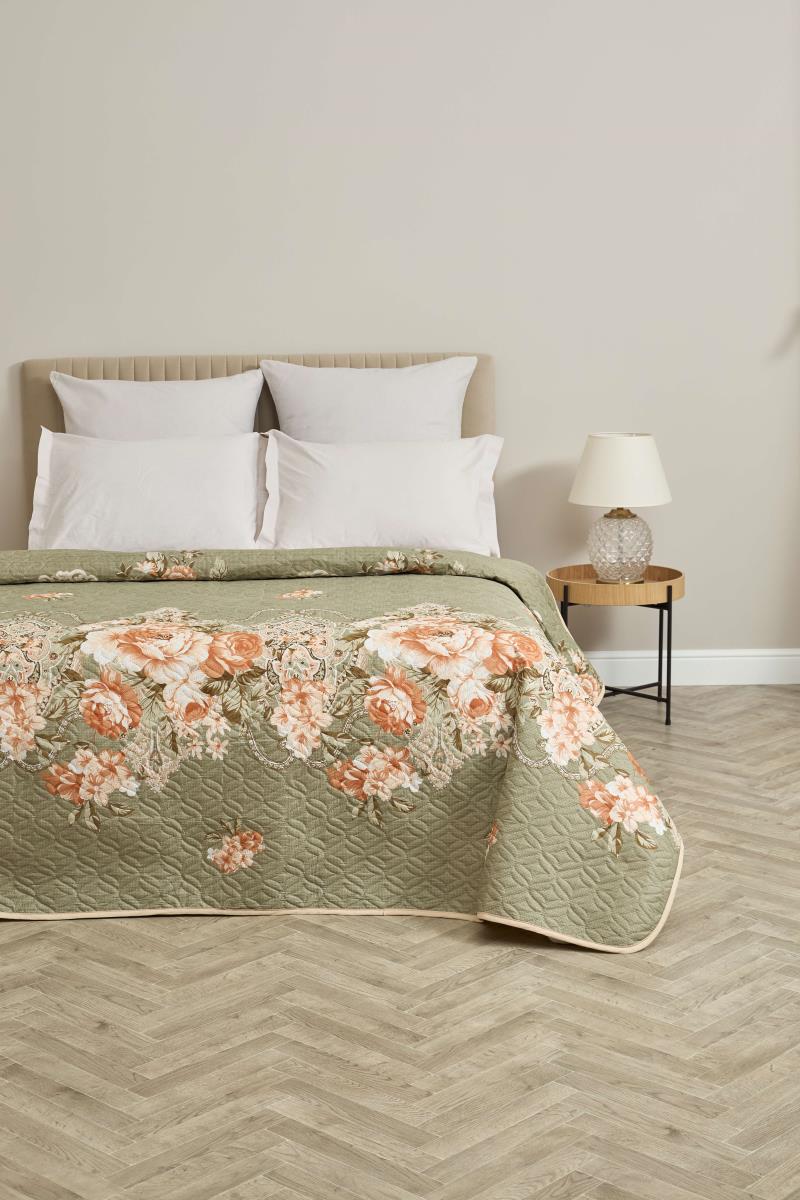Покрывало двустороннее Комфорт Персиковые розы - 0