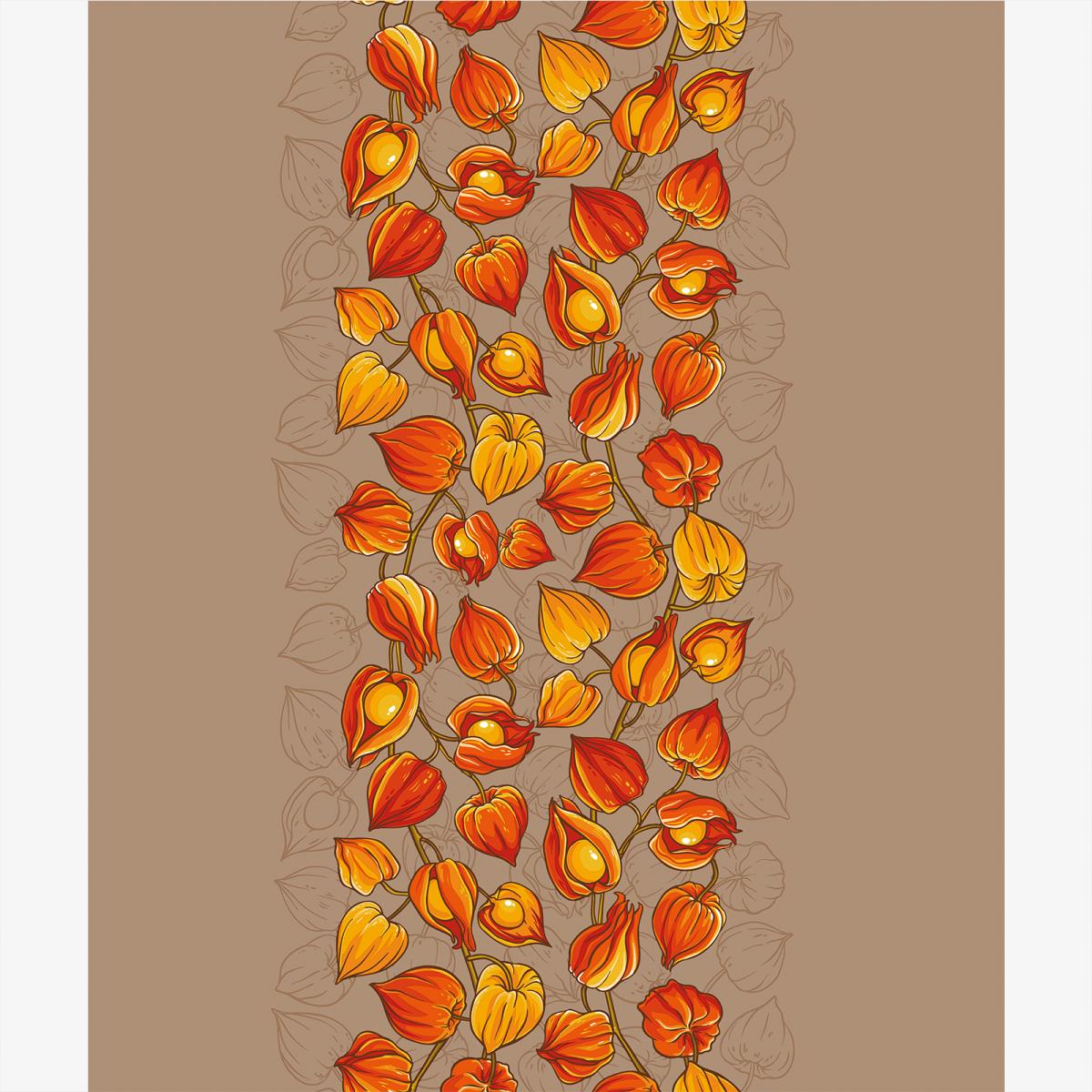 Полотно вафельное 50 см наб рис.62171-1 Физалис - 2