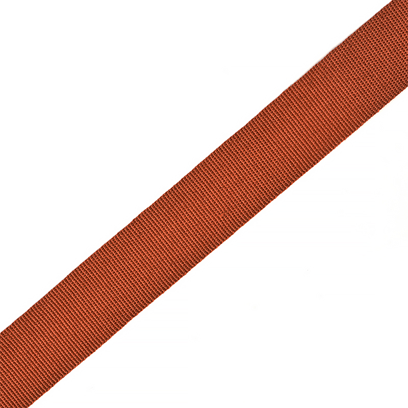 Тесьма в рубчик (шляпная) 20мм кирпичный (50м) - 0
