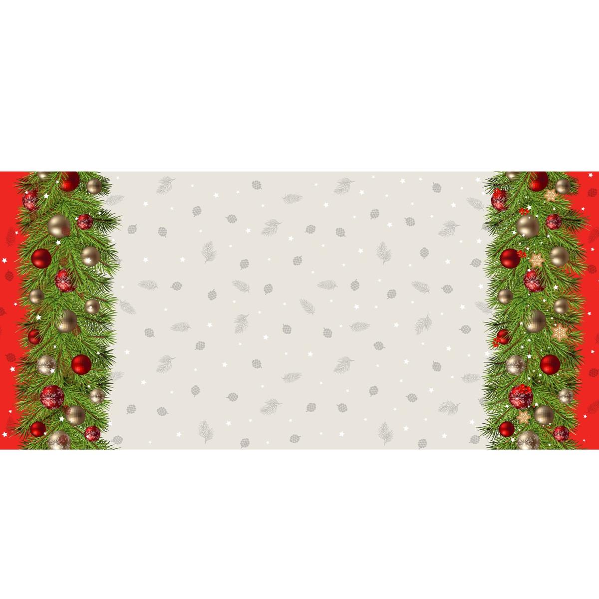 Рогожка 150 см наб рис.62165-2 Новогодняя гирлянда - 0
