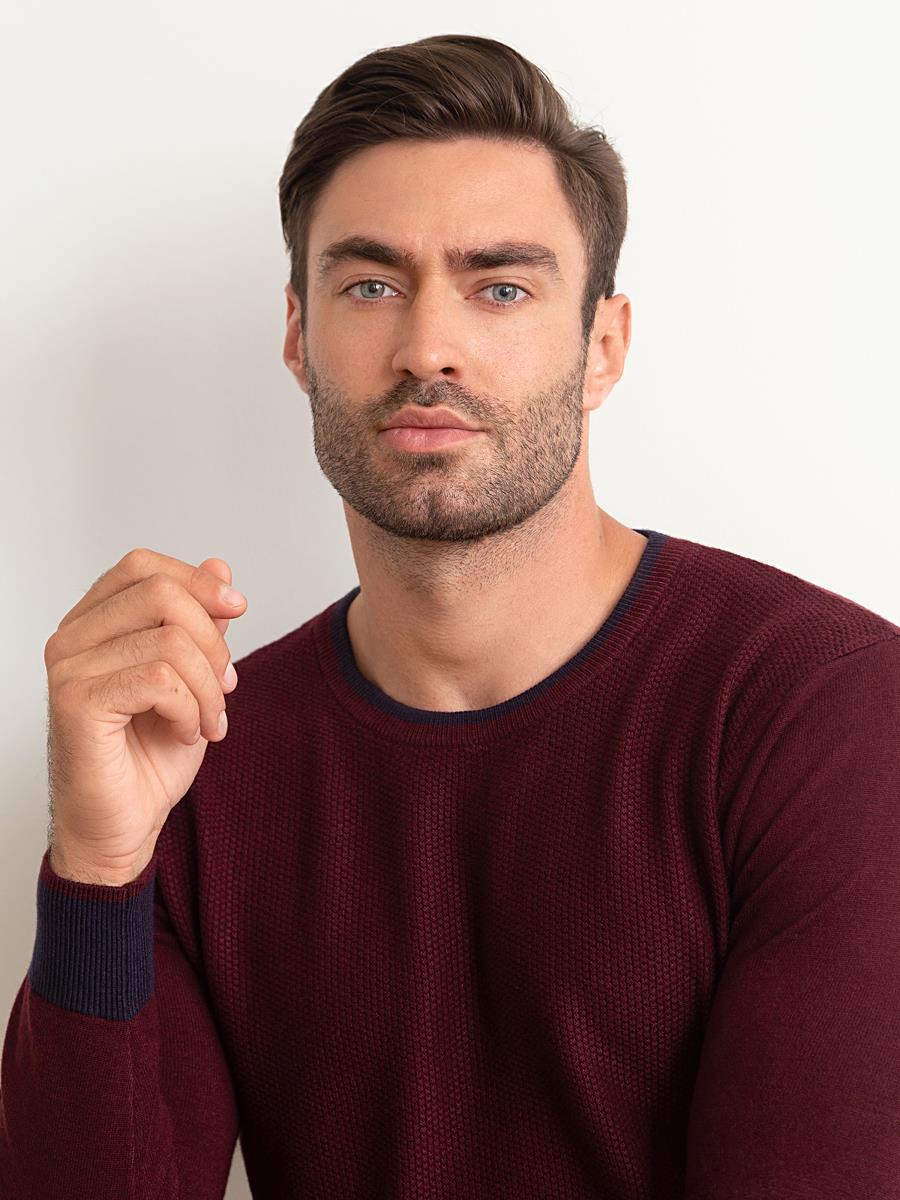 Джемпер муж BeGood AW23MK272 бургунди - 2