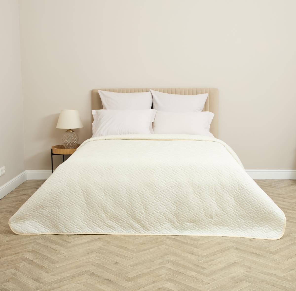 Покрывало однотонное п/э Комфорт Шампань - 0