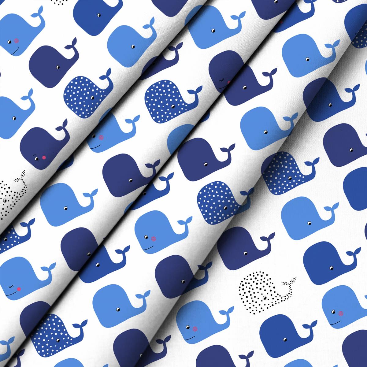 КПБ перкаль WENGE Baby рис.60140-1 Baby whale - 1