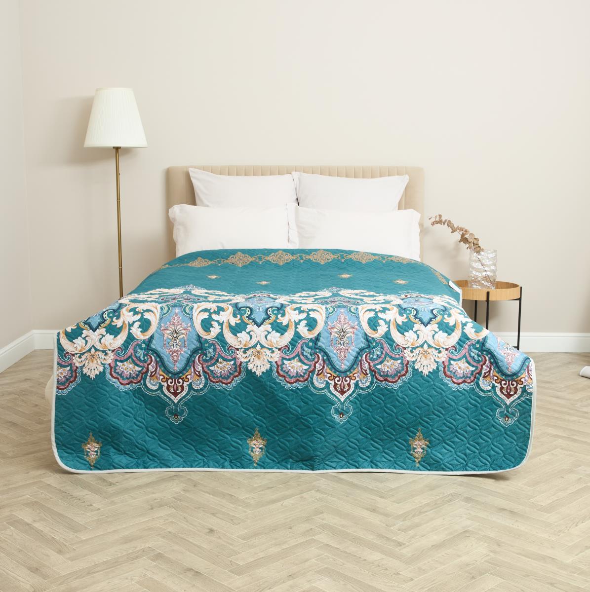 Покрывало двустороннее Комфорт Синий узор - 2