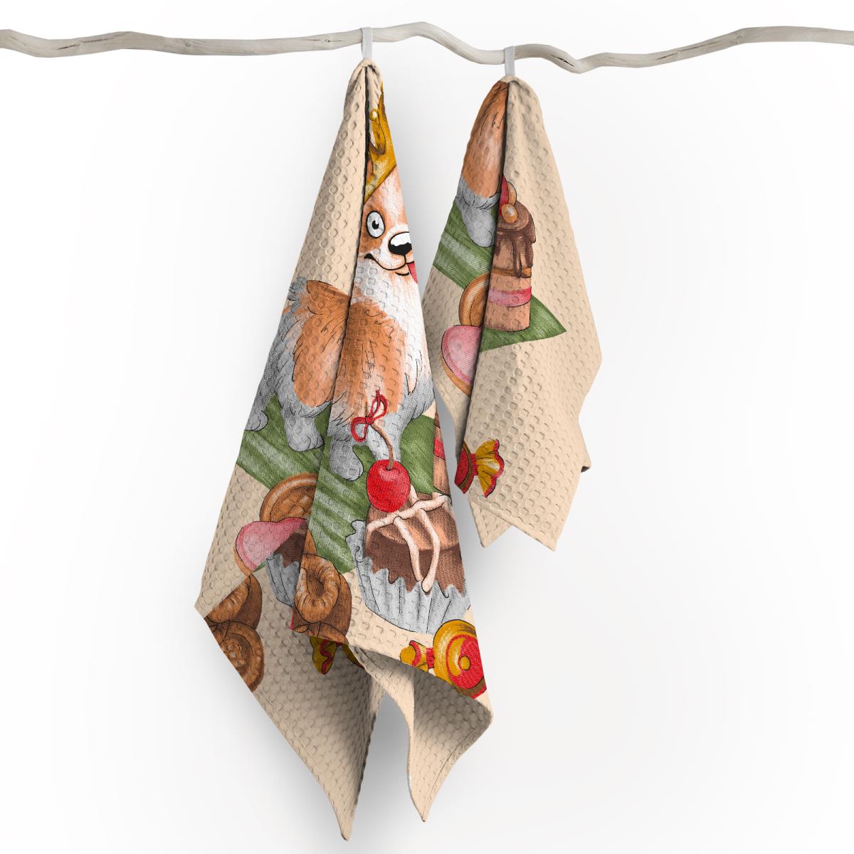 Полотно вафельное 50 см наб рис.62155-1 Корги МОНТИ - 3