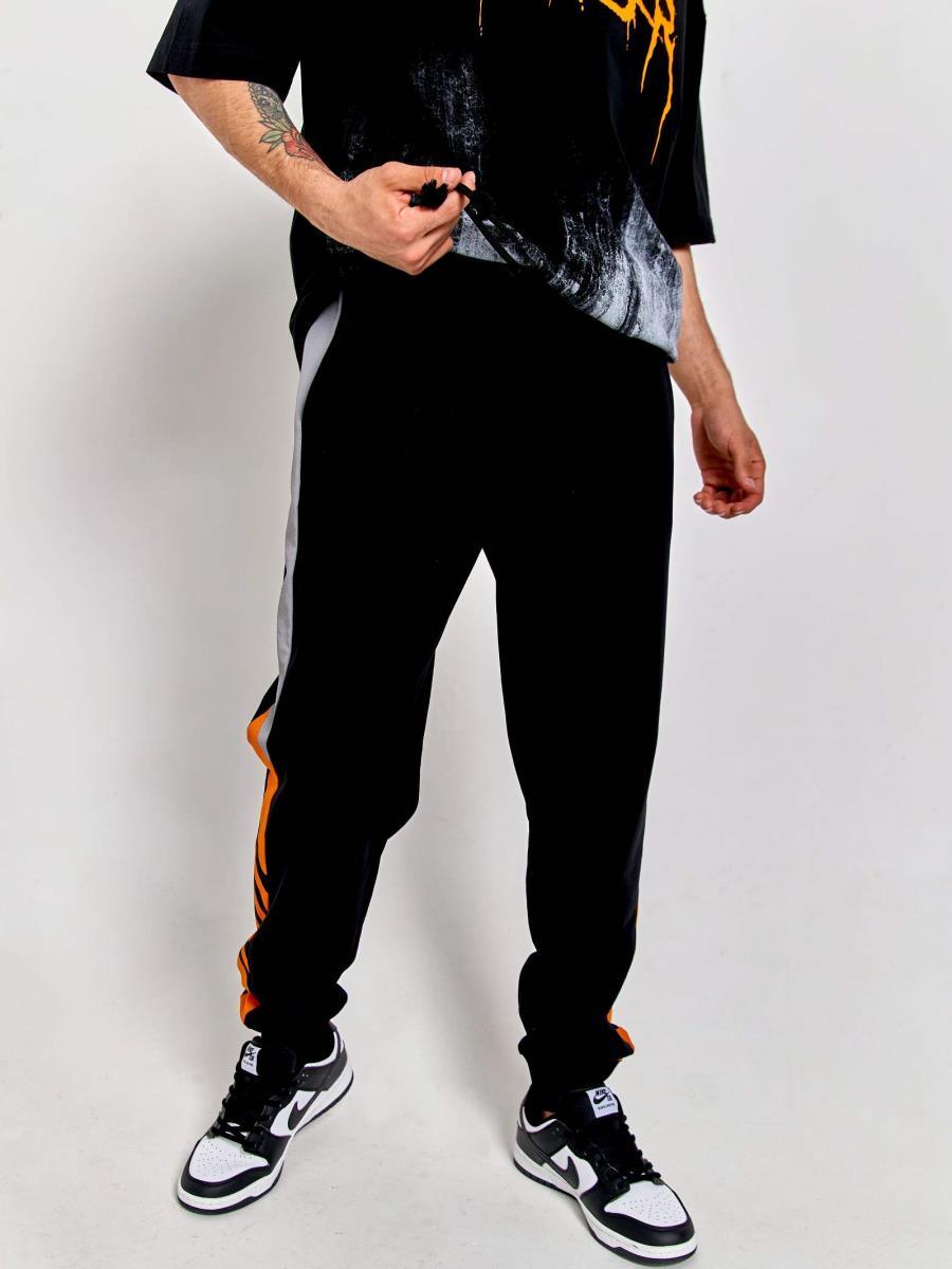 Брюки муж СRAZY GETUP артикул SS23BJ914 ОПАСНОСТЬ/DANGER черный - 2