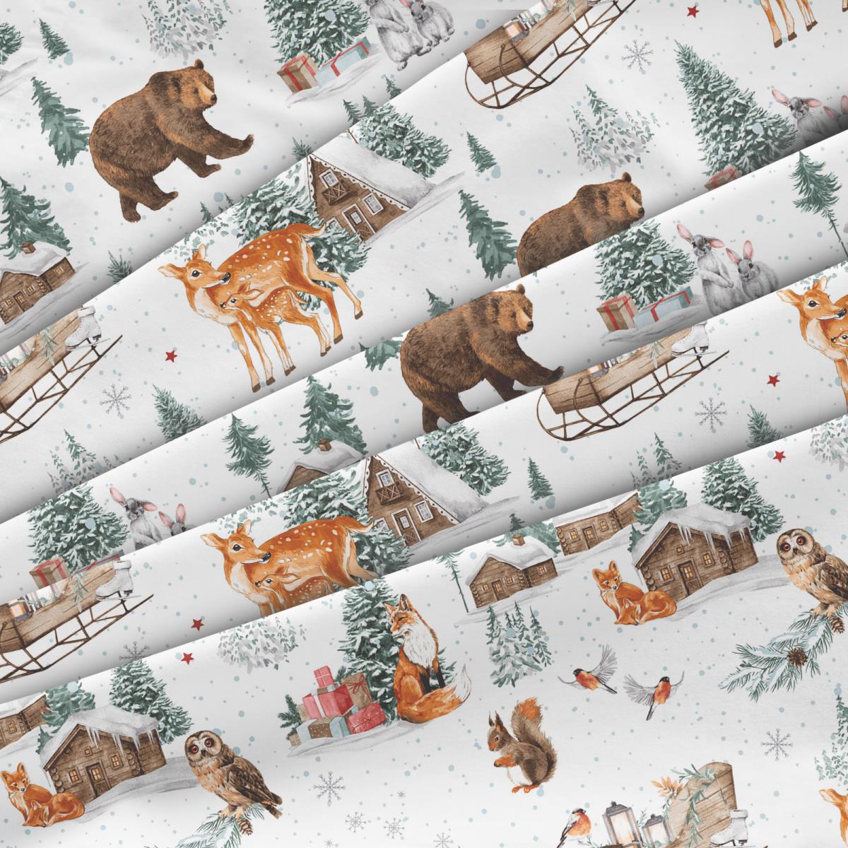 Бязь Премиум 220 см наб рис.50215-1 Рождественский лес (комп 931616) - 2