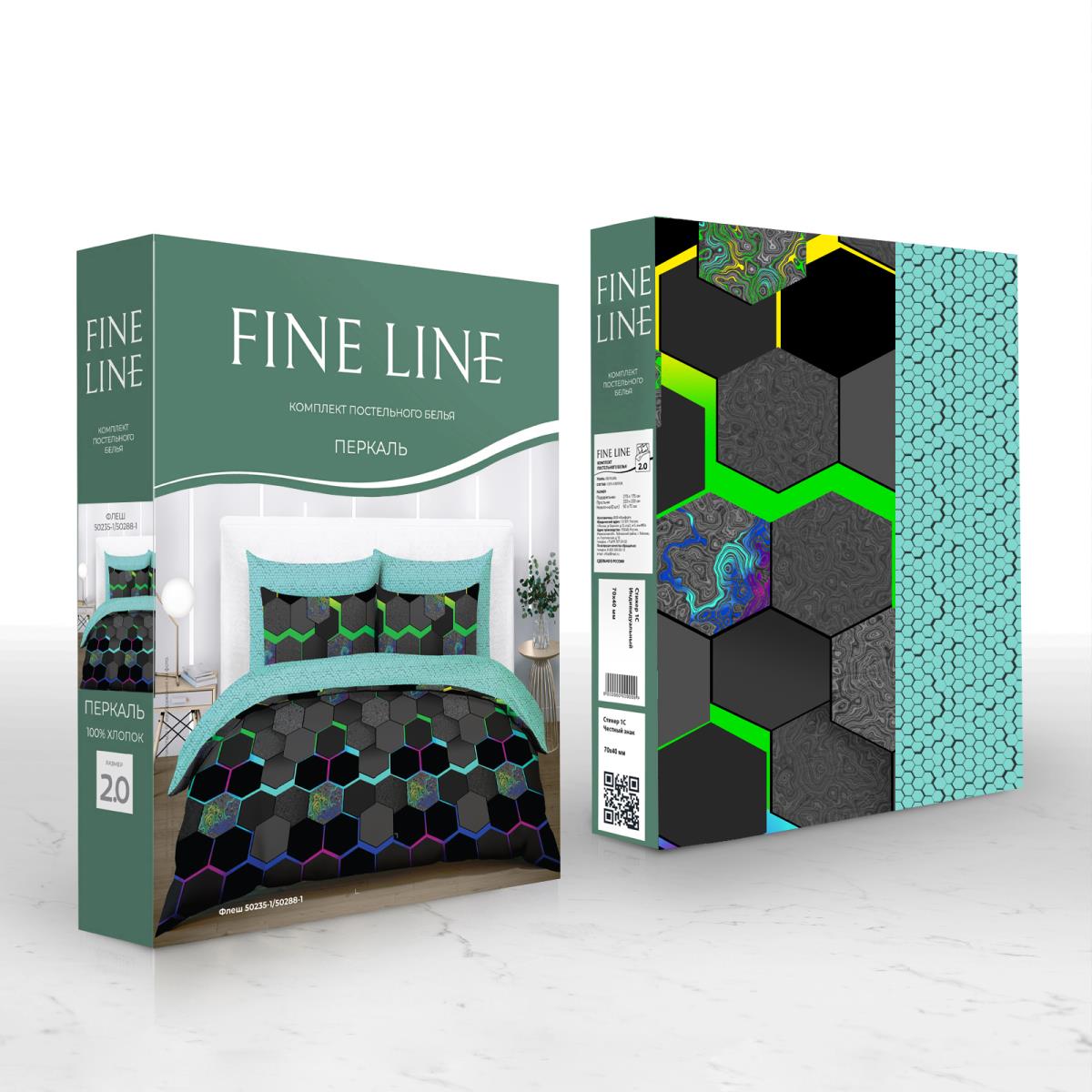 КПБ перкаль Fine Line рис.50235-1/50288-1 Флеш - 3