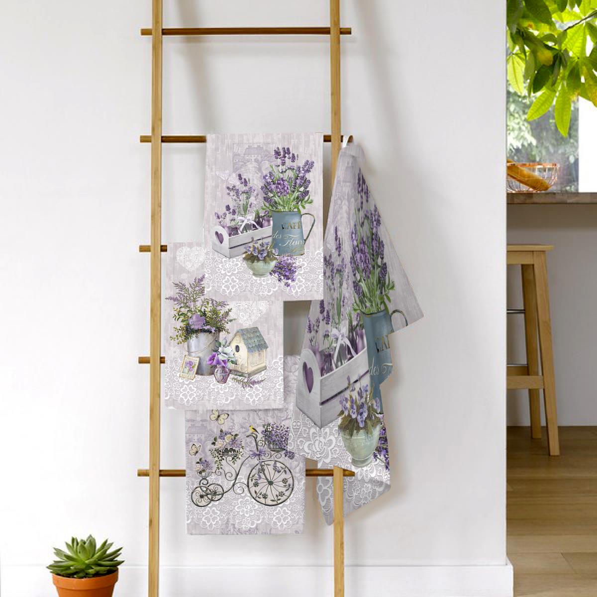 Рогожка 150 см наб рис.35023-1 Лавандовый прованс - 1