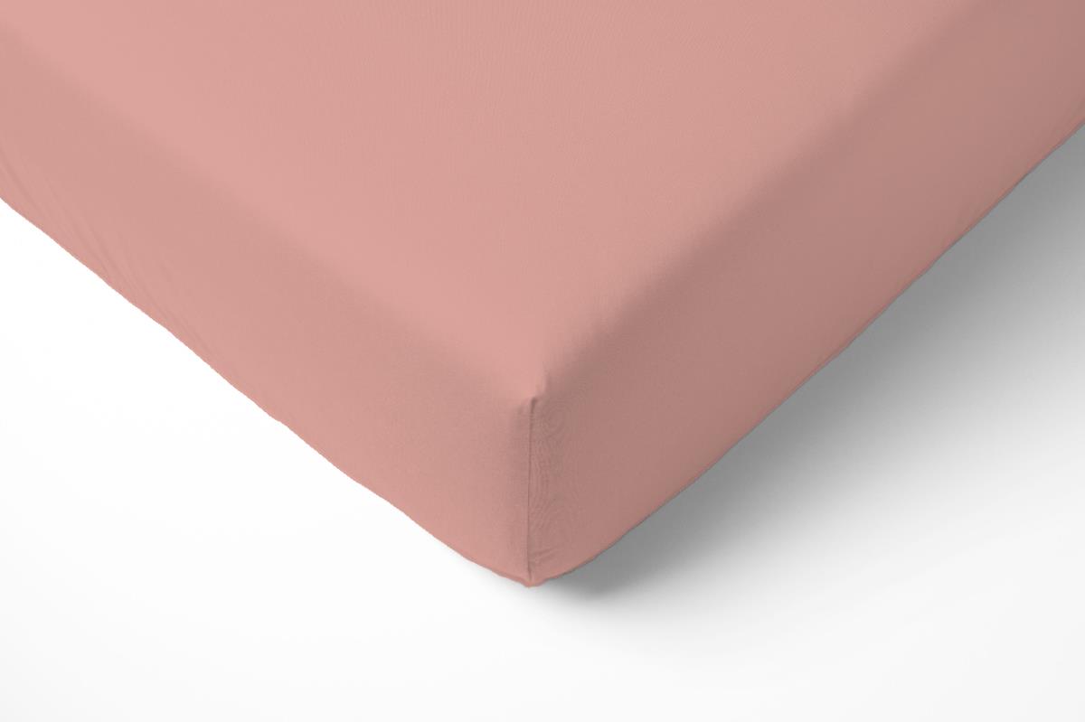 Простыня трикотажная на резинке Fine Line розовый - 0