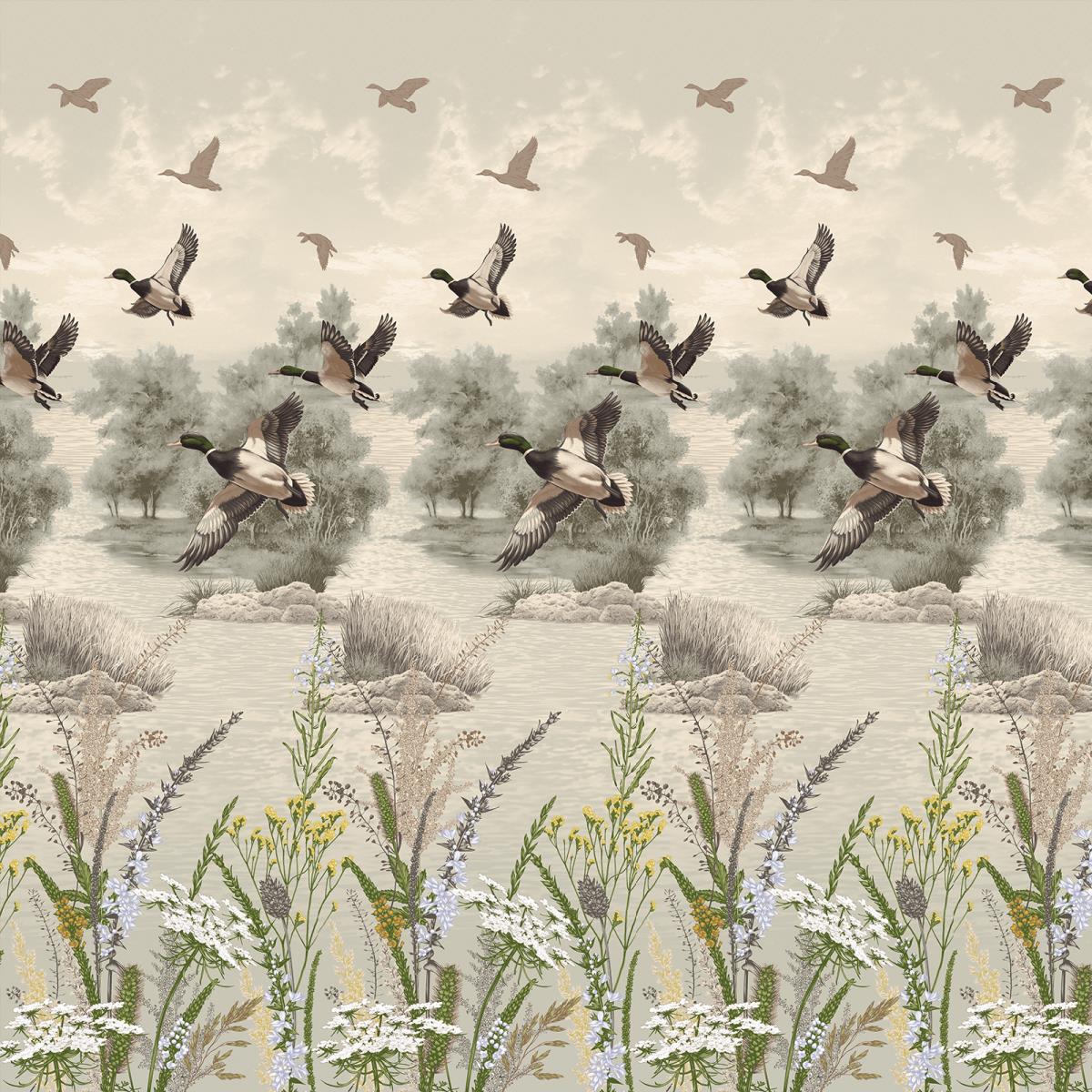 Бязь Премиум 220 см наб рис.6919-1 Утиная охота - 1