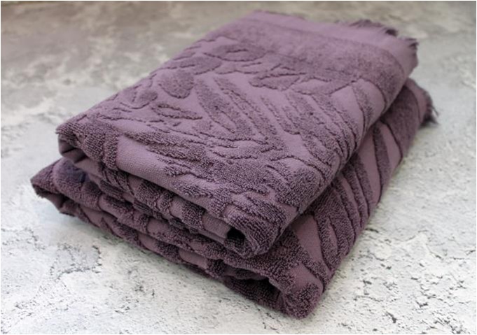 Полотенце махровое PALMA 100% хлопок, лиловый - 0