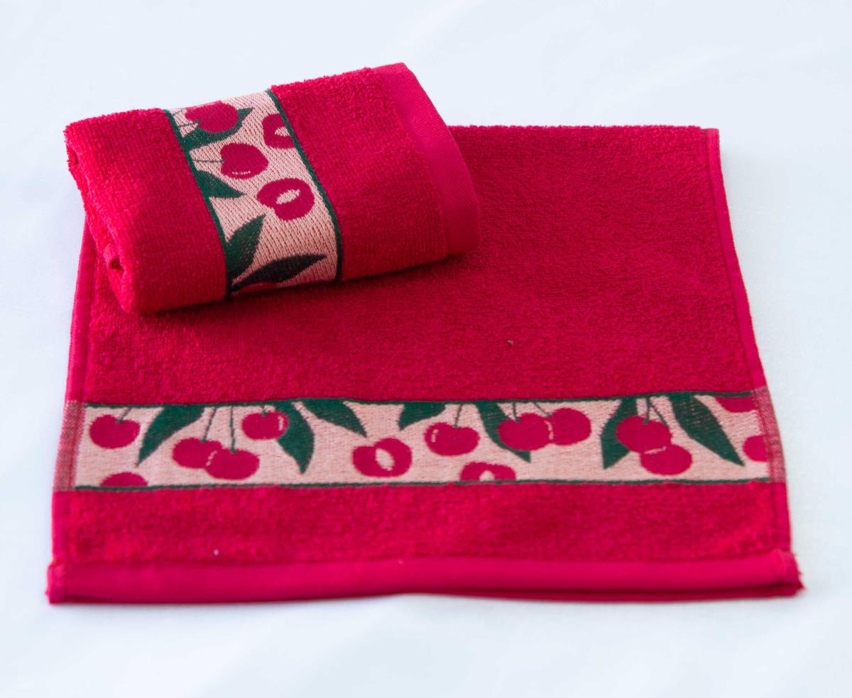 Полотенце махровое 340 г/мкв 30*60 НФ Вишня - 0