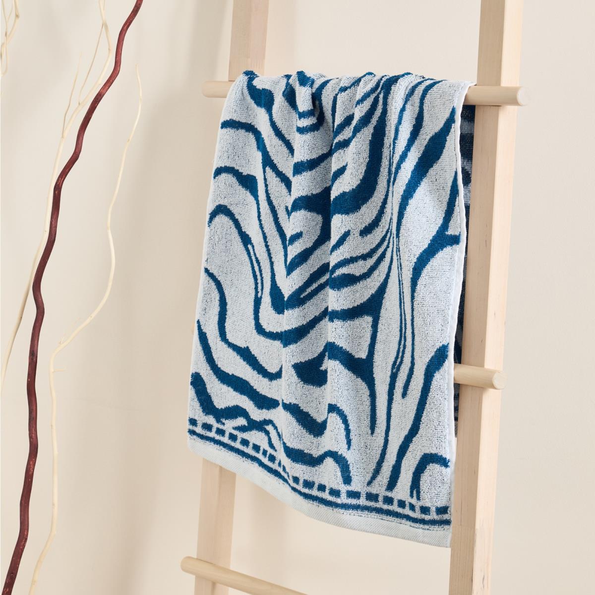 Полотенце махровое Fine Line Анималистика , синий, пестроткань - 0