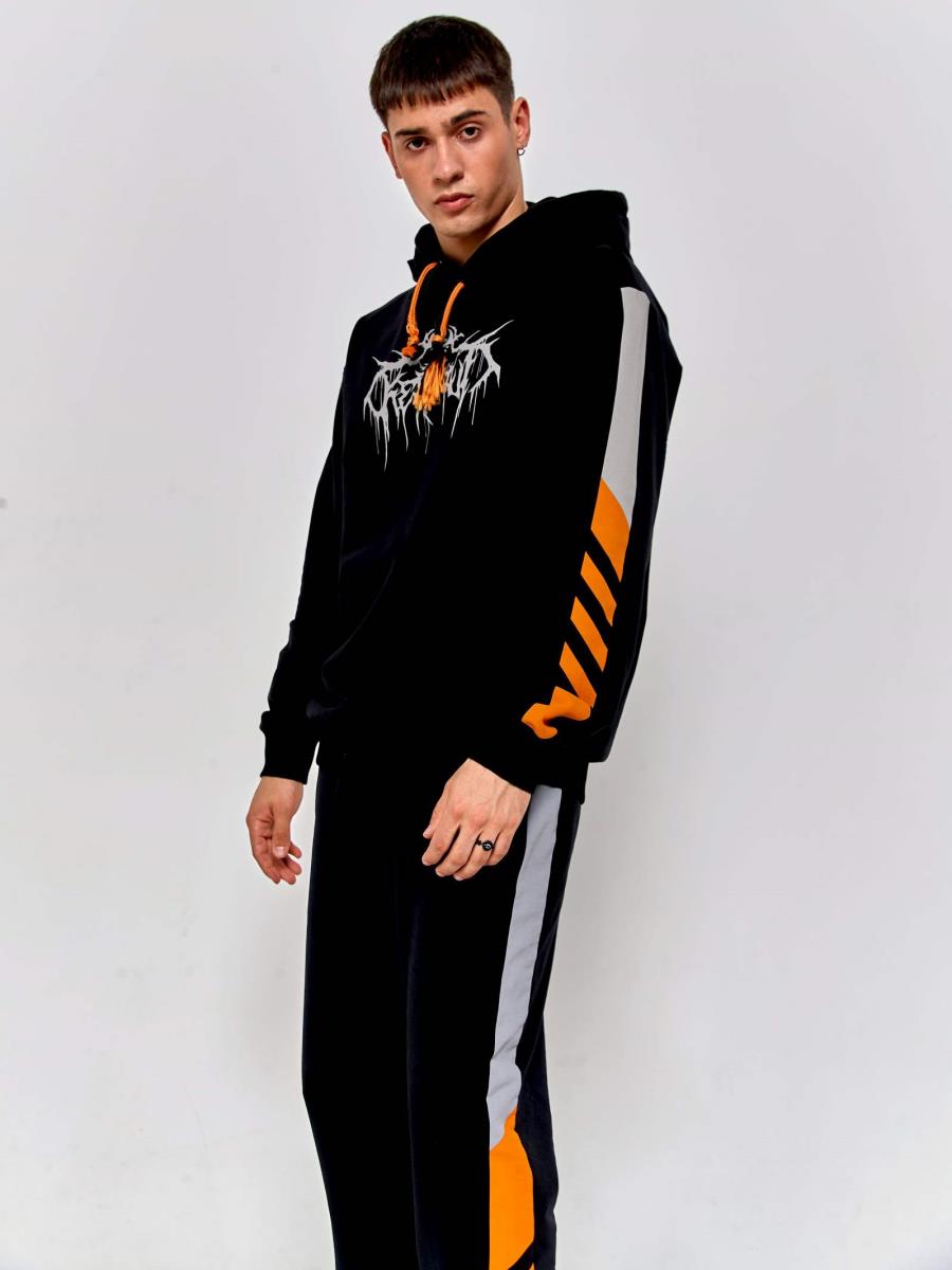 Брюки муж СRAZY GETUP артикул SS23BJ914 ОПАСНОСТЬ/DANGER черный - 0