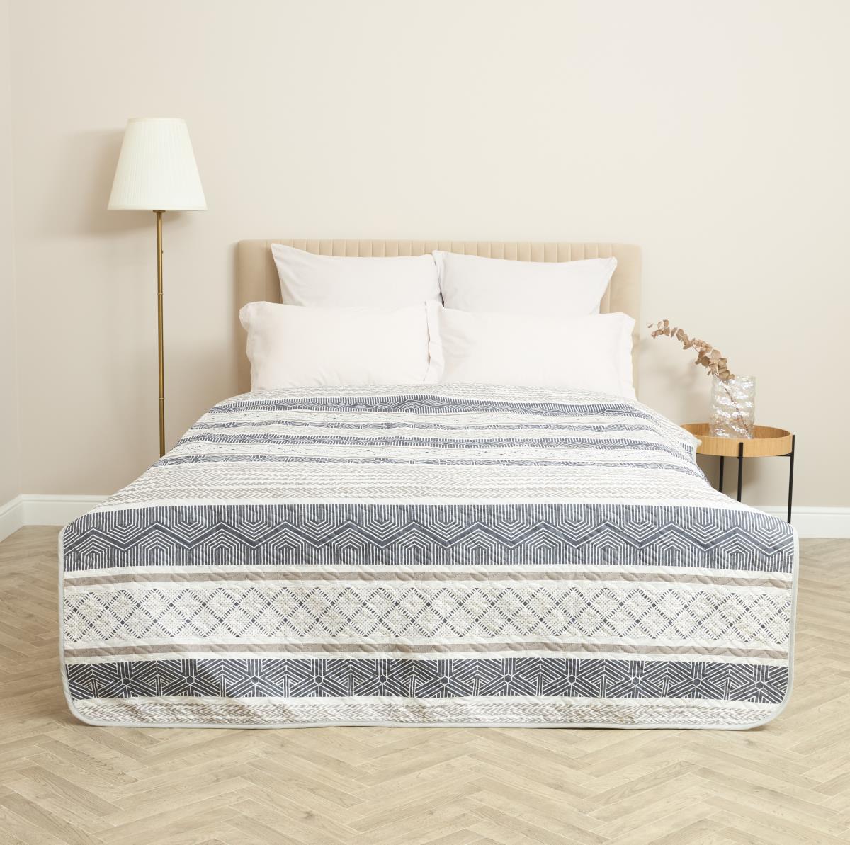 Покрывало двустороннее Комфорт Серые вензеля - 2