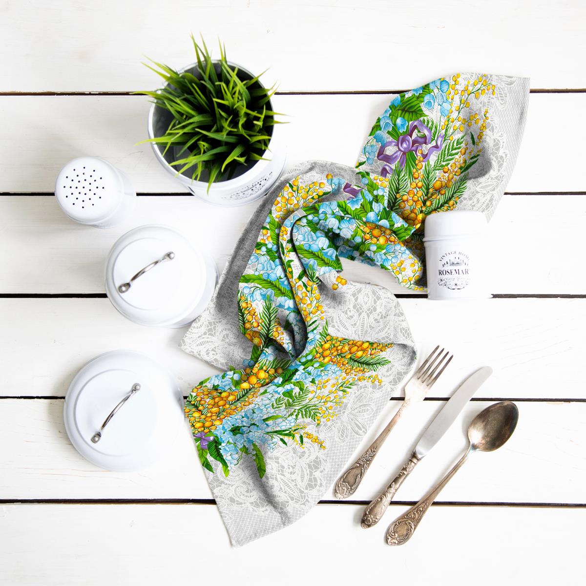 Полотенце рогожка Mia Cara рис.35019-1 - 3