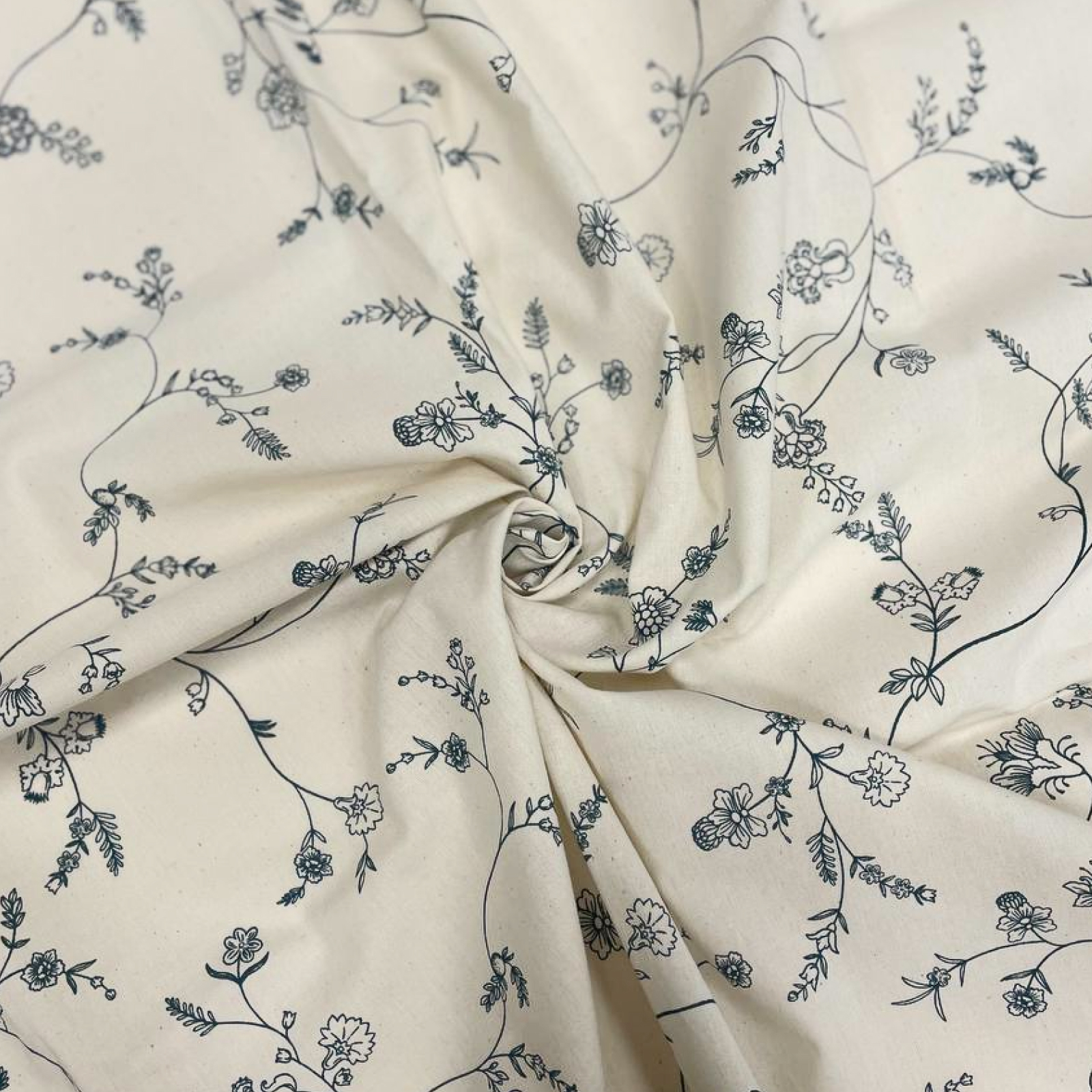 Вареный хлопок 220 см наб рис.72238-2 Цветочный сад - 1