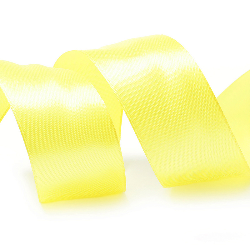 Лента атласная 38мм IDEAL 4617 желтый (27,4м) - 0