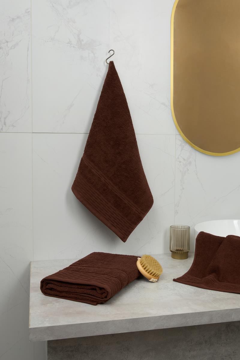 Полотенце махровое Fine Line Уютный дом, каштановый - 3
