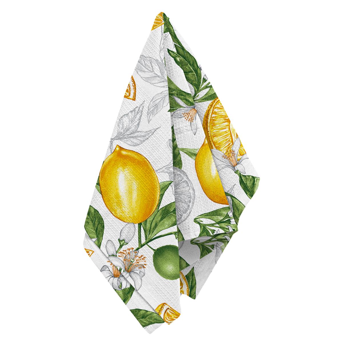 Полотенце вафельное Vse DOMA рис.29249-1 Лимоны - 0