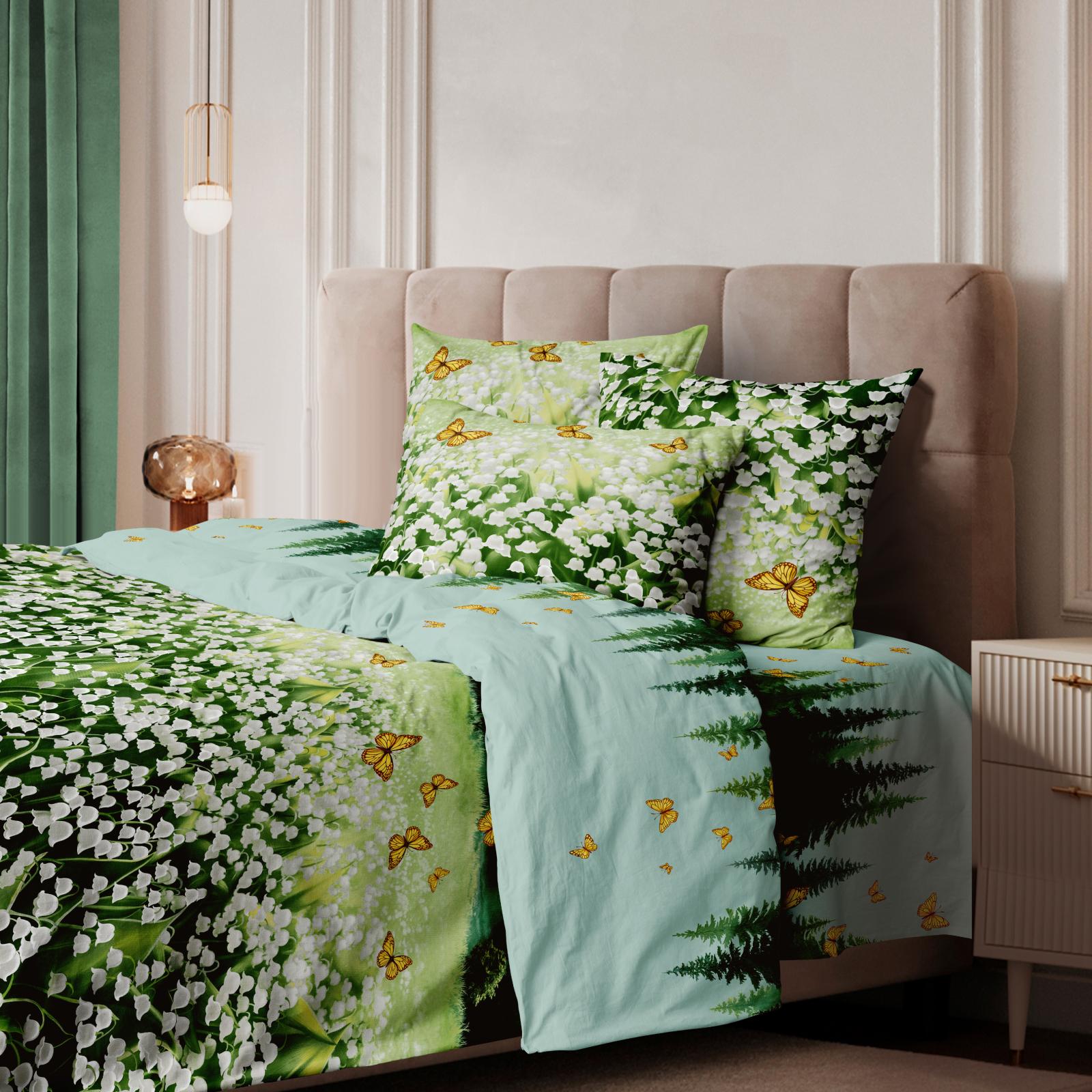 Перкаль 220 см наб рис.72206-1 Ландыши - 2