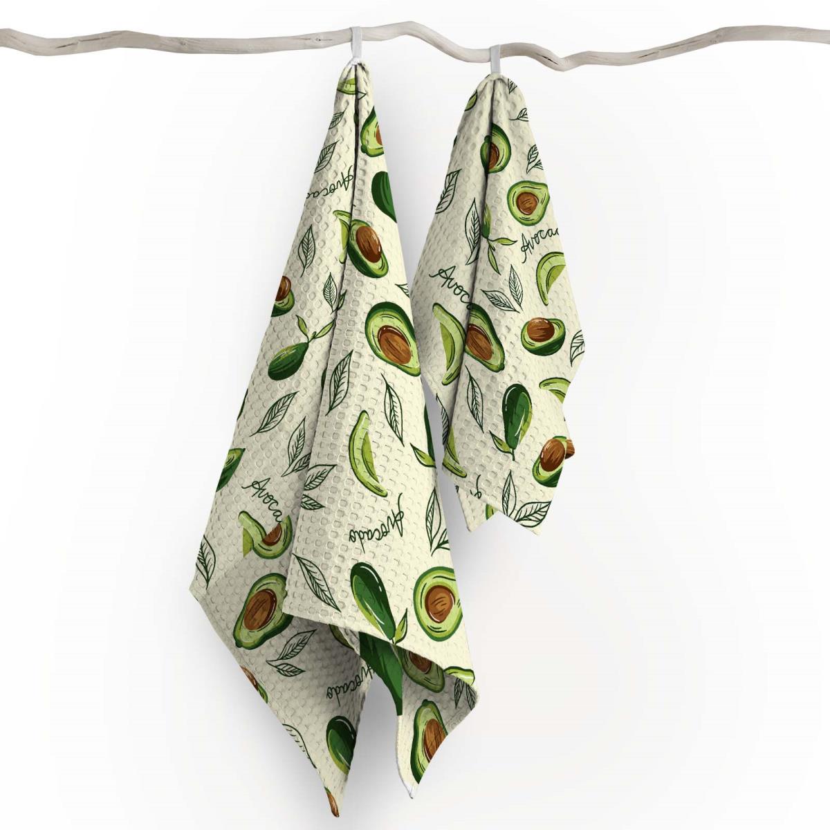 Полотно вафельное 50 см наб рис.62010-2 Авокадо fresh - 2