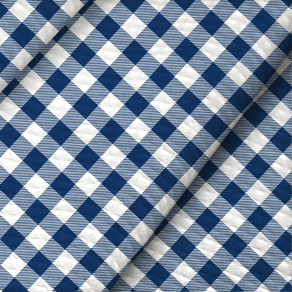 Полотенце вафельное Fine Line рис.62065 Синяя клетка - 2