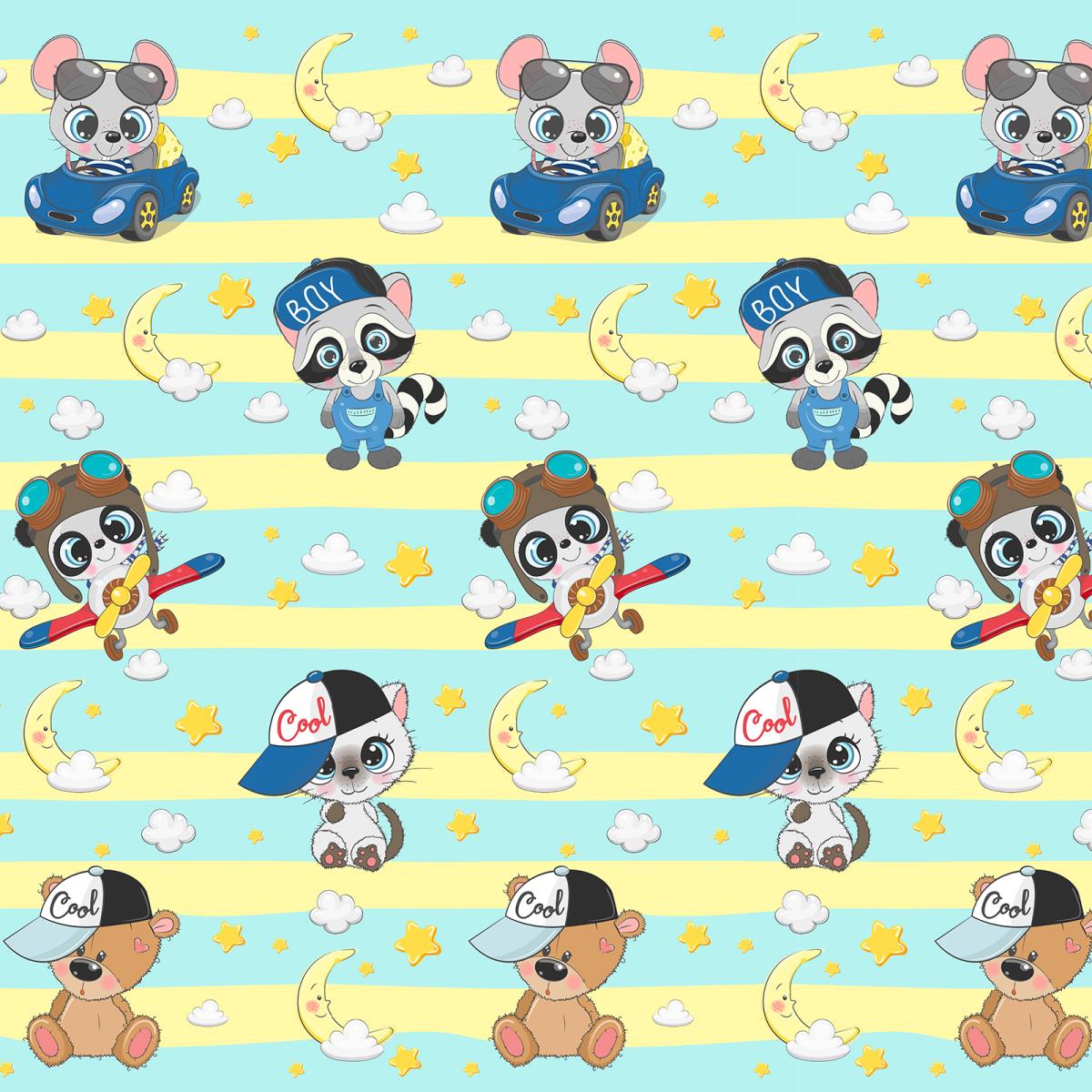 Перкаль 150 см наб рис.16250-1 Малыши мальчики Модель 1 - 1