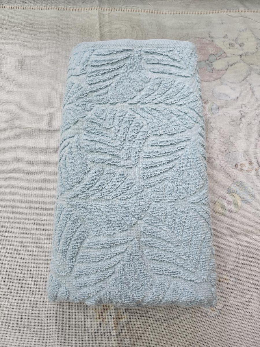 Полотенце махровое 450 г/мкв 70х130 Пальма голубой СНС - 0