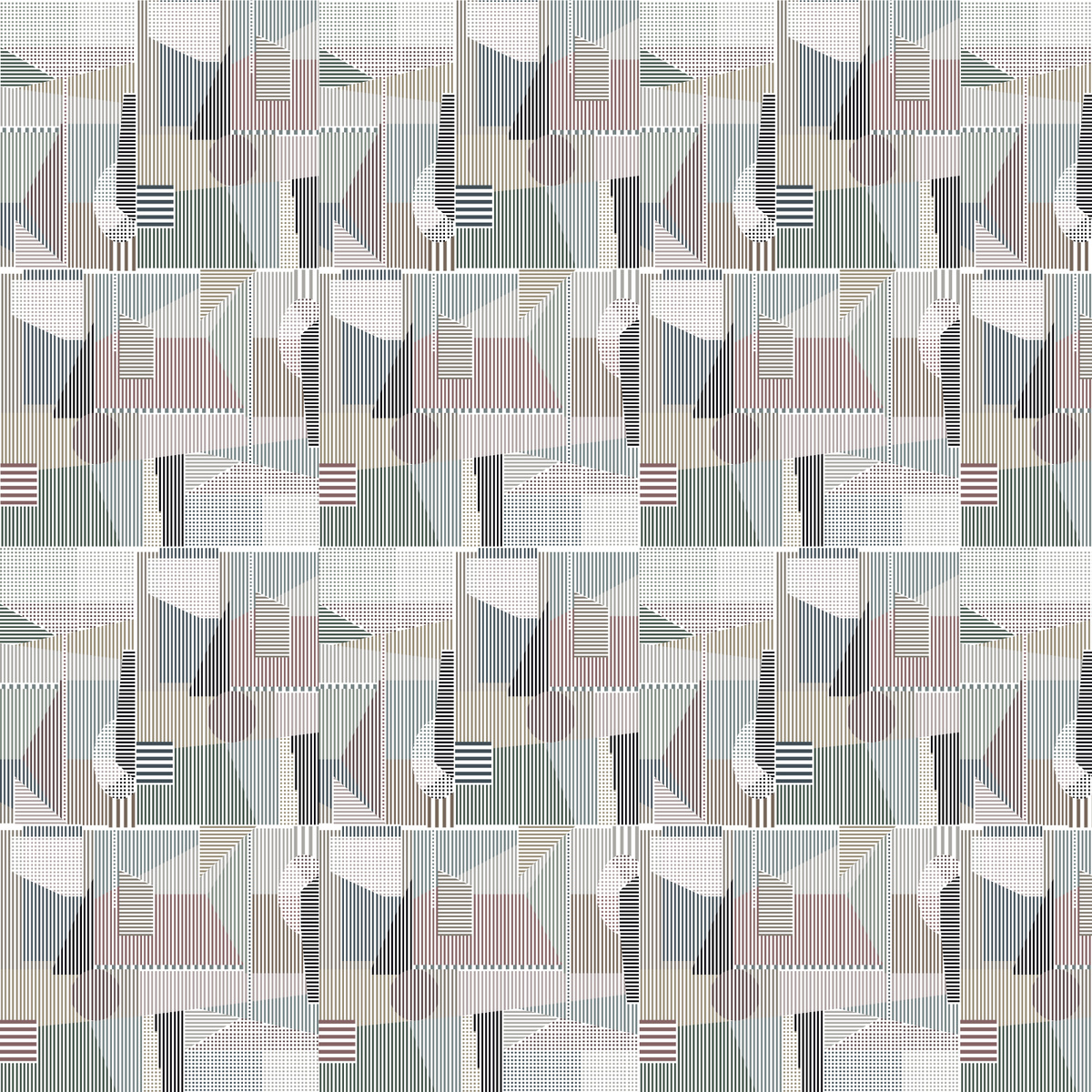 Перкаль 220 см наб рис.7204-1 Муар - 1