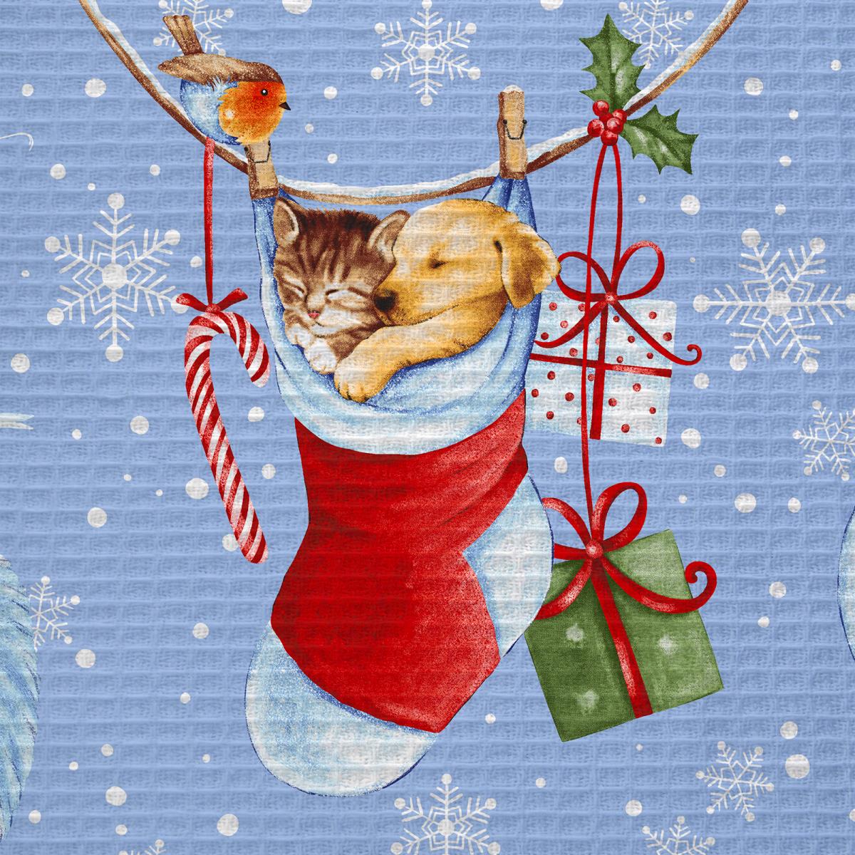 Полотенце вафельное Fine Line рис.62112-1 Новогодние чудеса - 1