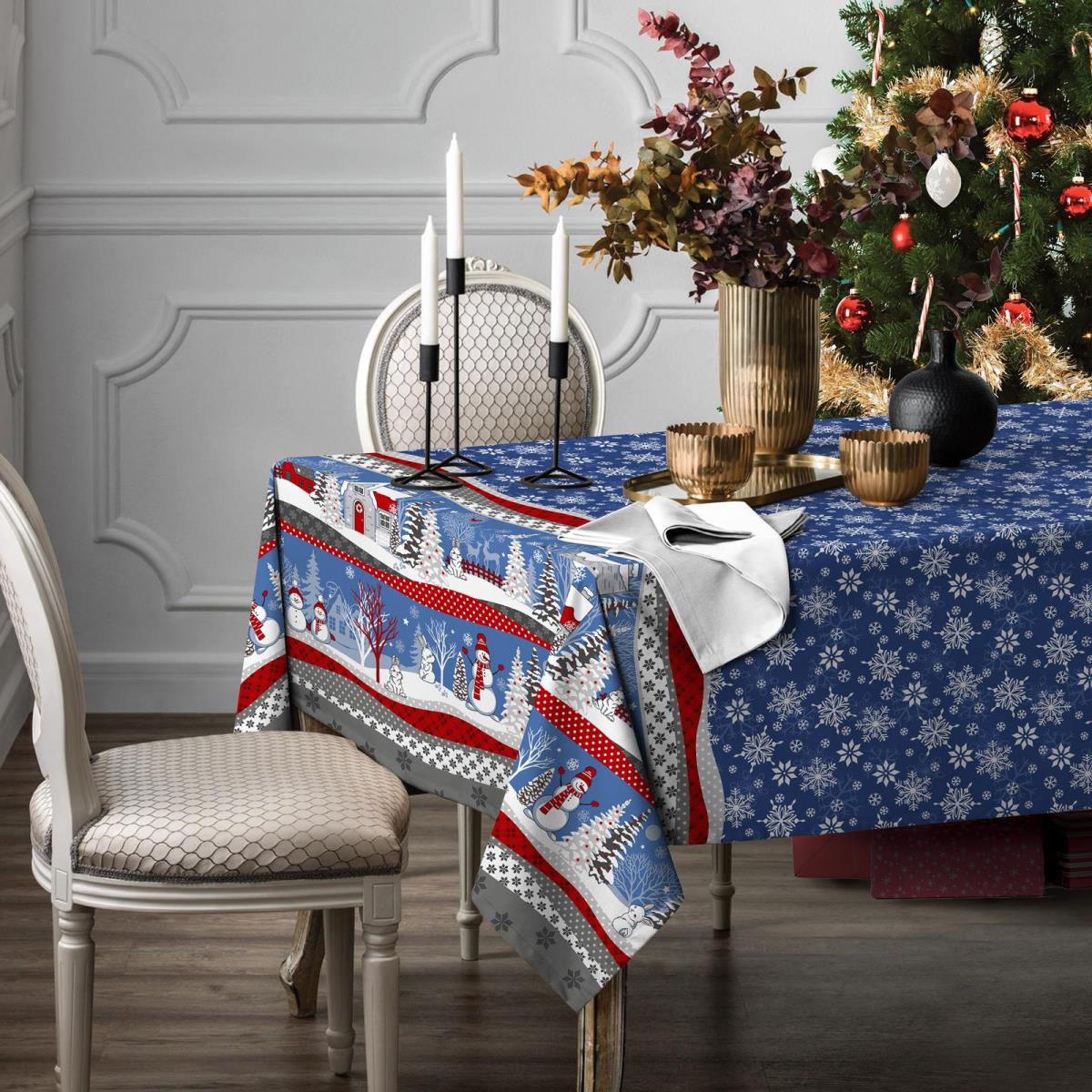 Рогожка 150 см наб рис.29114-4 Нарядная сказка - 1