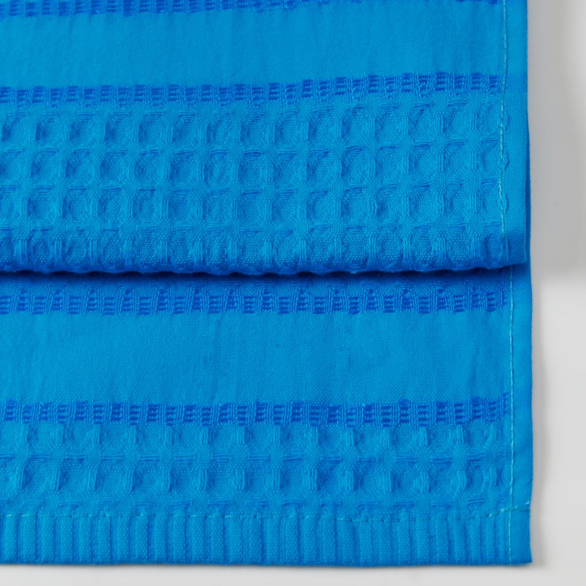 Комплект вафельных полотенец Fine Line Звезды синий на хангере - 2