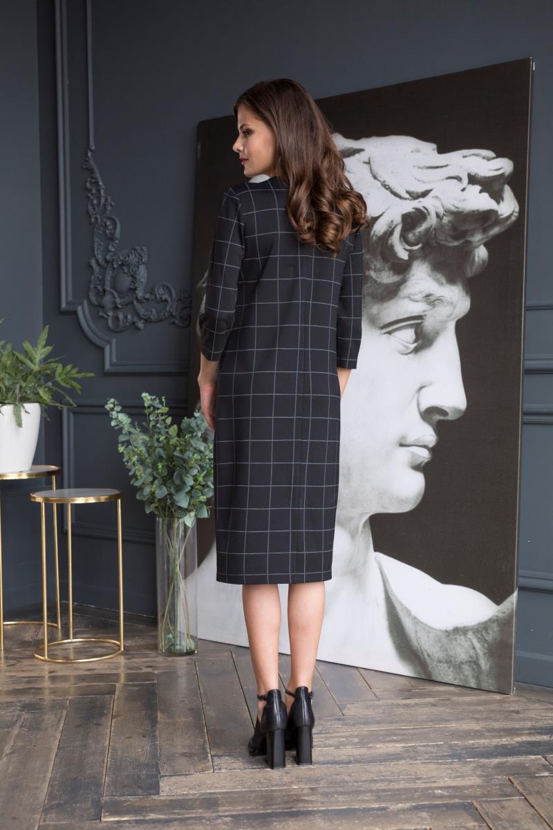 Платье жен BeGood AW19WJ102 Urban Chic черный/клетка - 2