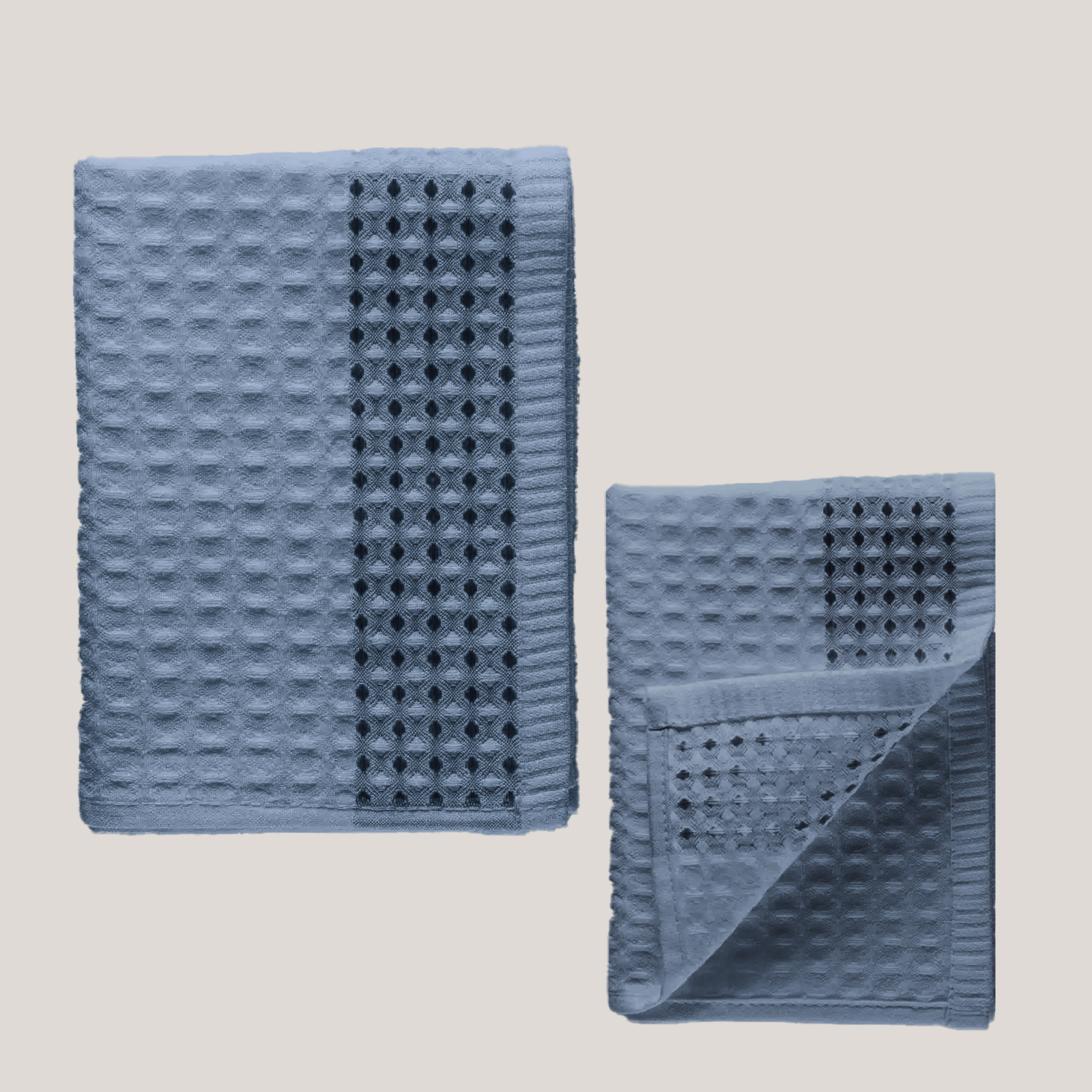 Полотенце вафельное Fine Line, коллекция Amelia, васильковый - 0