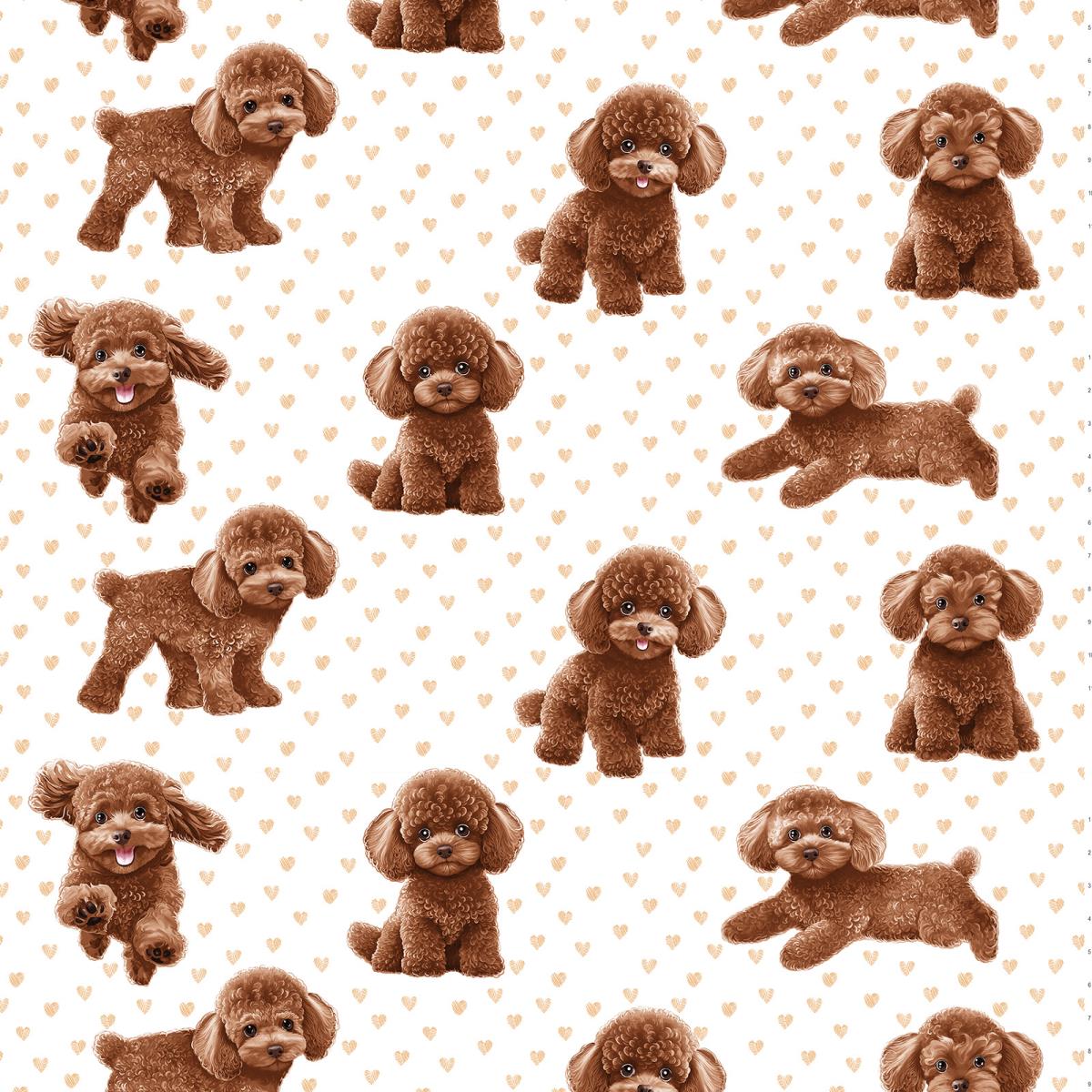 Перкаль 150 см наб рис.13489-1 Пудель - 1