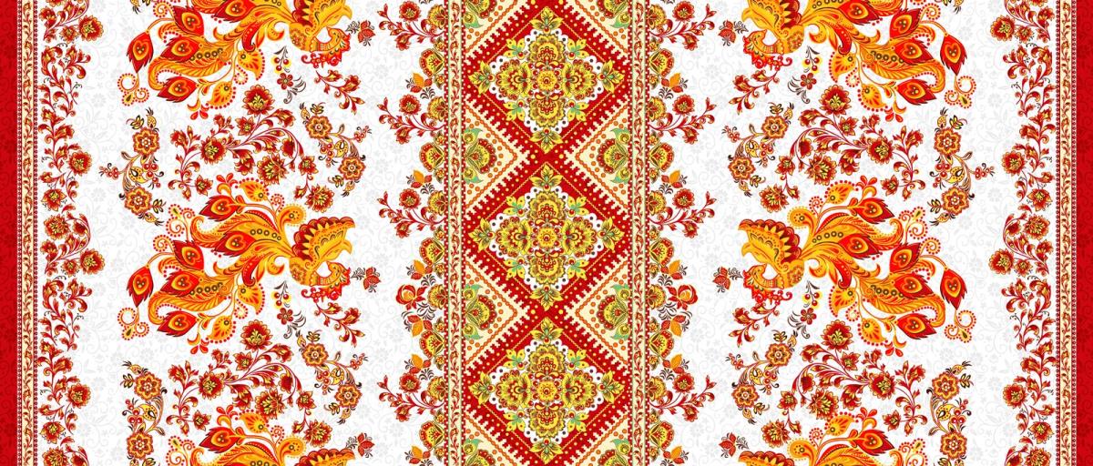 Рогожка 150 см наб рис.35059-1 Жар-Птица - 0