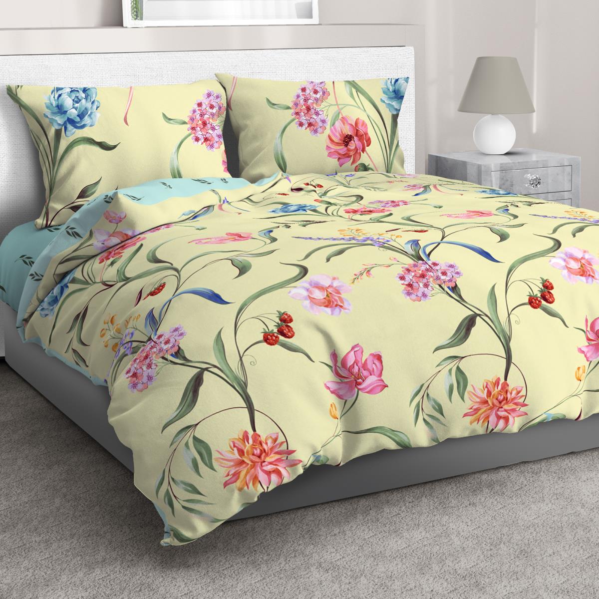 Перкаль 220 см наб рис.50084-4 Флоренциум желтый (комп 916748, 930128) - 0