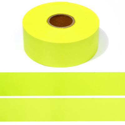 Лента светоотражающая 50 мм нейлон (неон-лимон) - 0